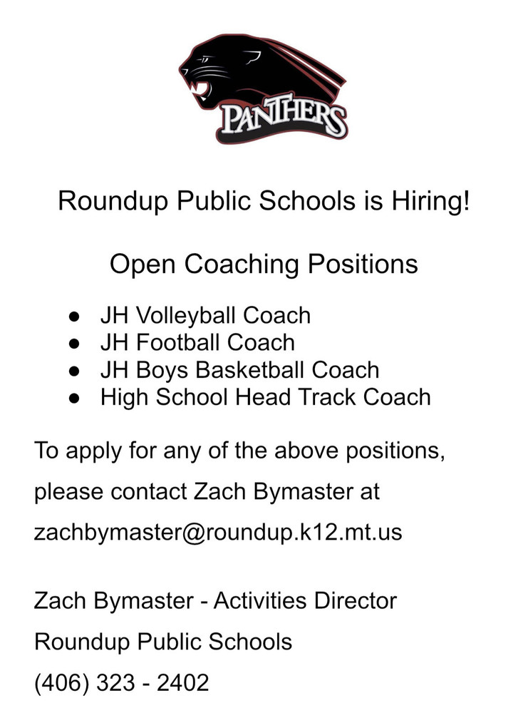 RHS Open Coaching Positions